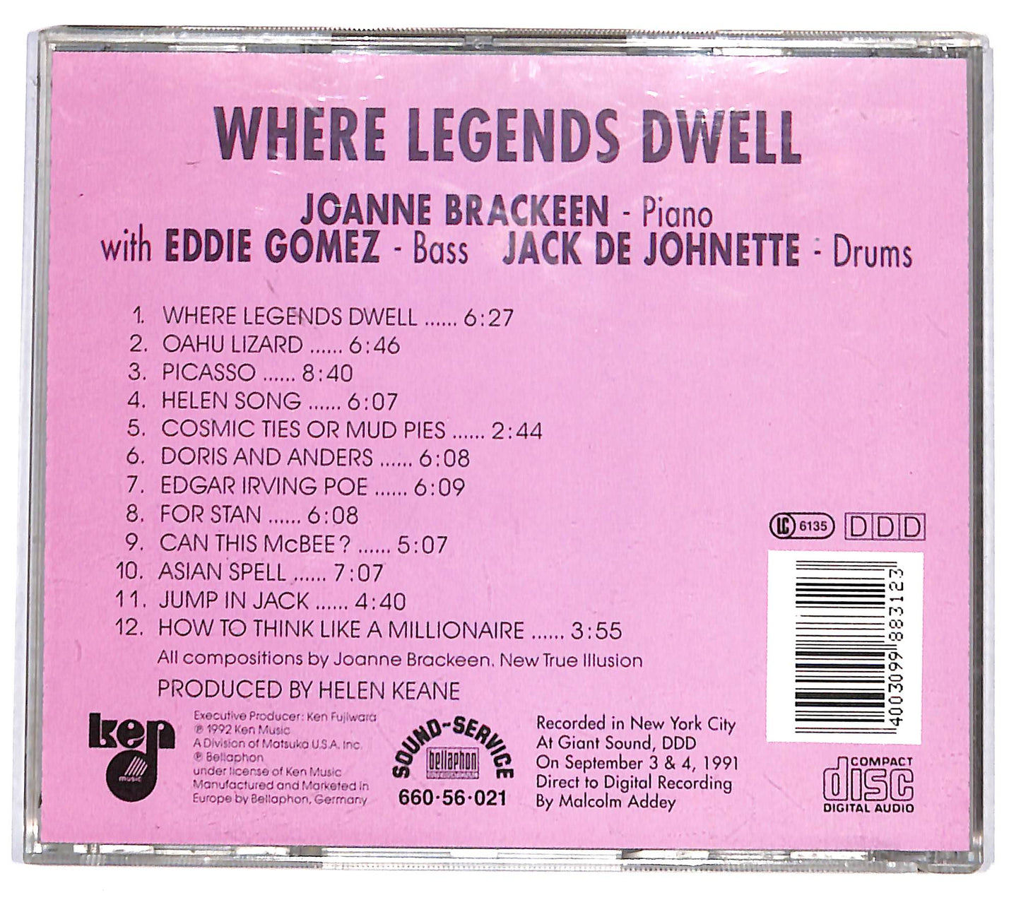 EBOND Joanne Brackeen - Where Legends Dwell CD CD131003