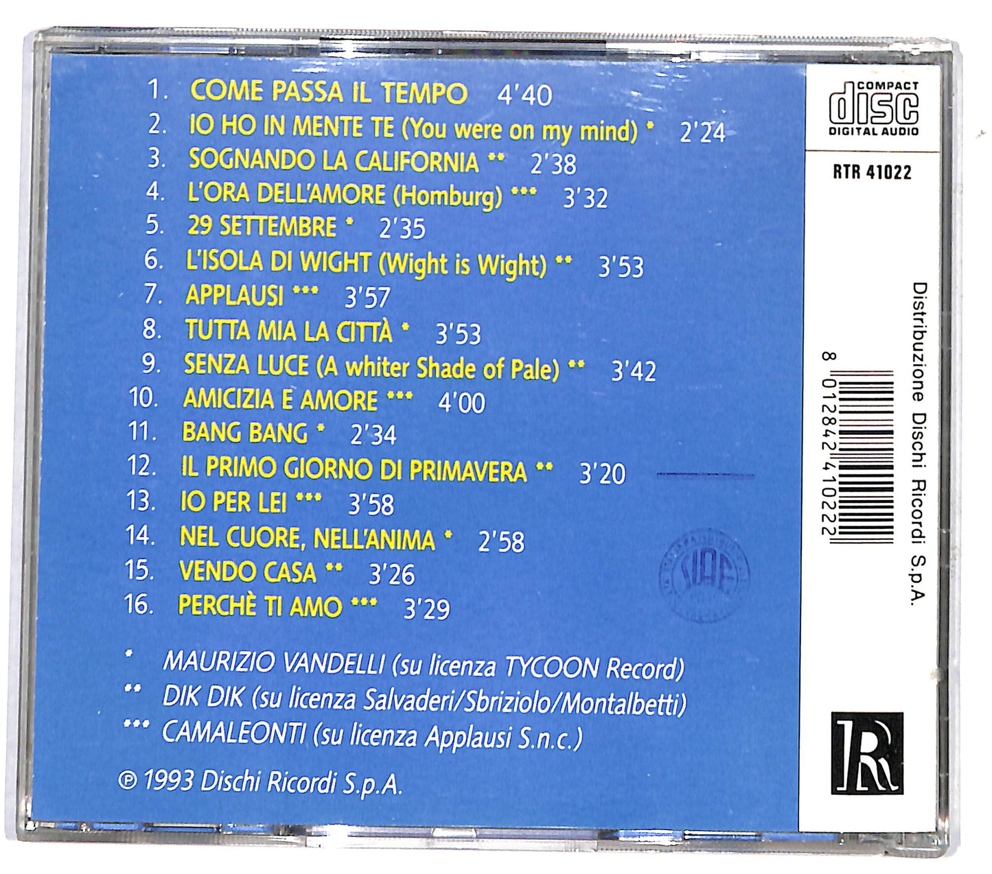 EBOND Vandelli - Come Passa Il Tempo E I Piu Grandi Successi CD CD131129