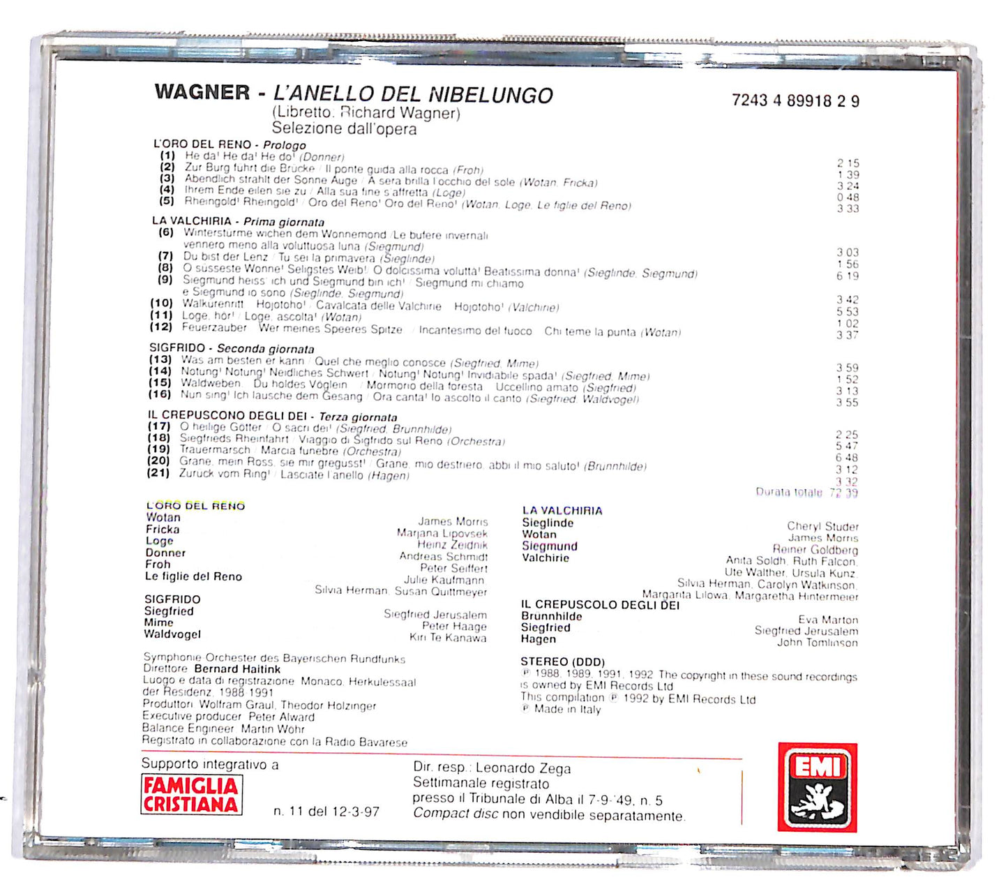 EBOND Richard Wagner - L'Anello Del Nibelungo EDITORIALE CD CD131229