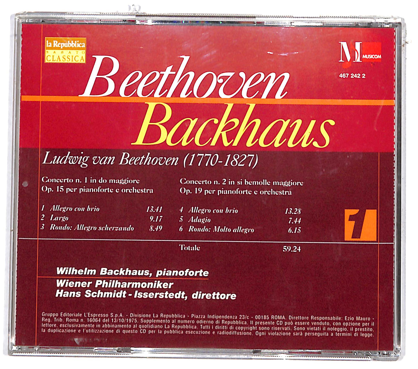 EBOND Beethoven - Concerti per pianoforti e orchestra n.1&2 CD CD131262