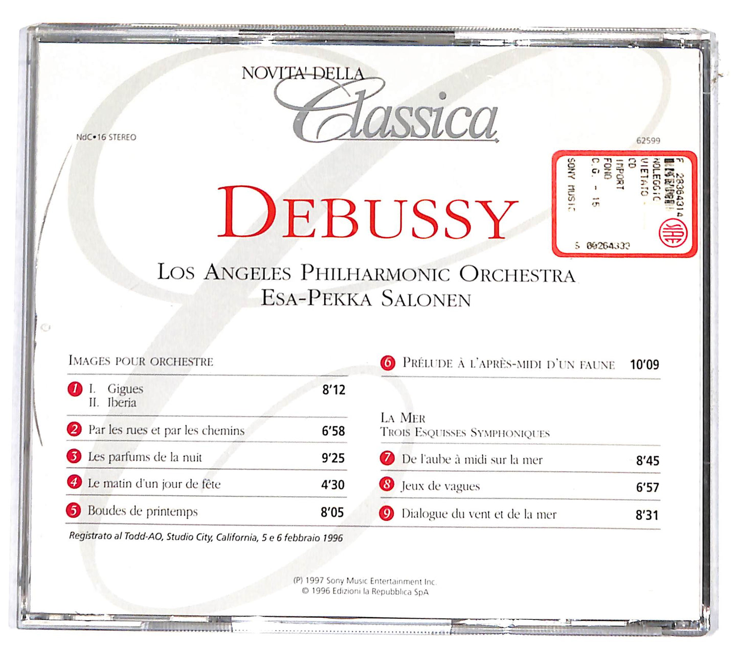 EBOND Debussy - Images Prelude A L'Apres-Midi D'Un Faune La Mer CD CD131264