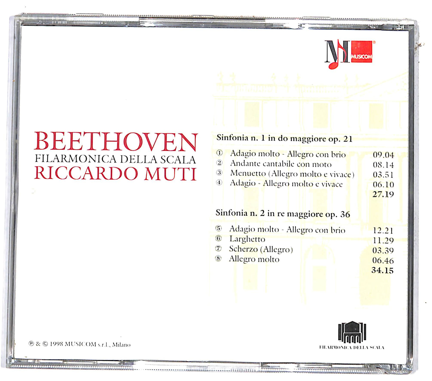 EBOND Beethoven Riccardo Muti - Sinfonia N1 N. 2 CD CD131343