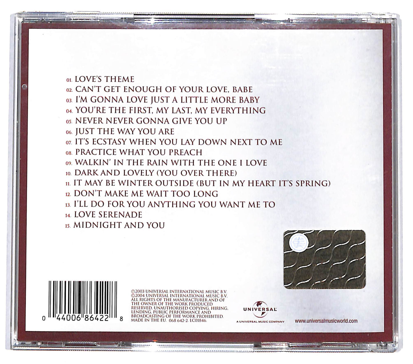 EBOND Barry White - Love Songs CD CD131344