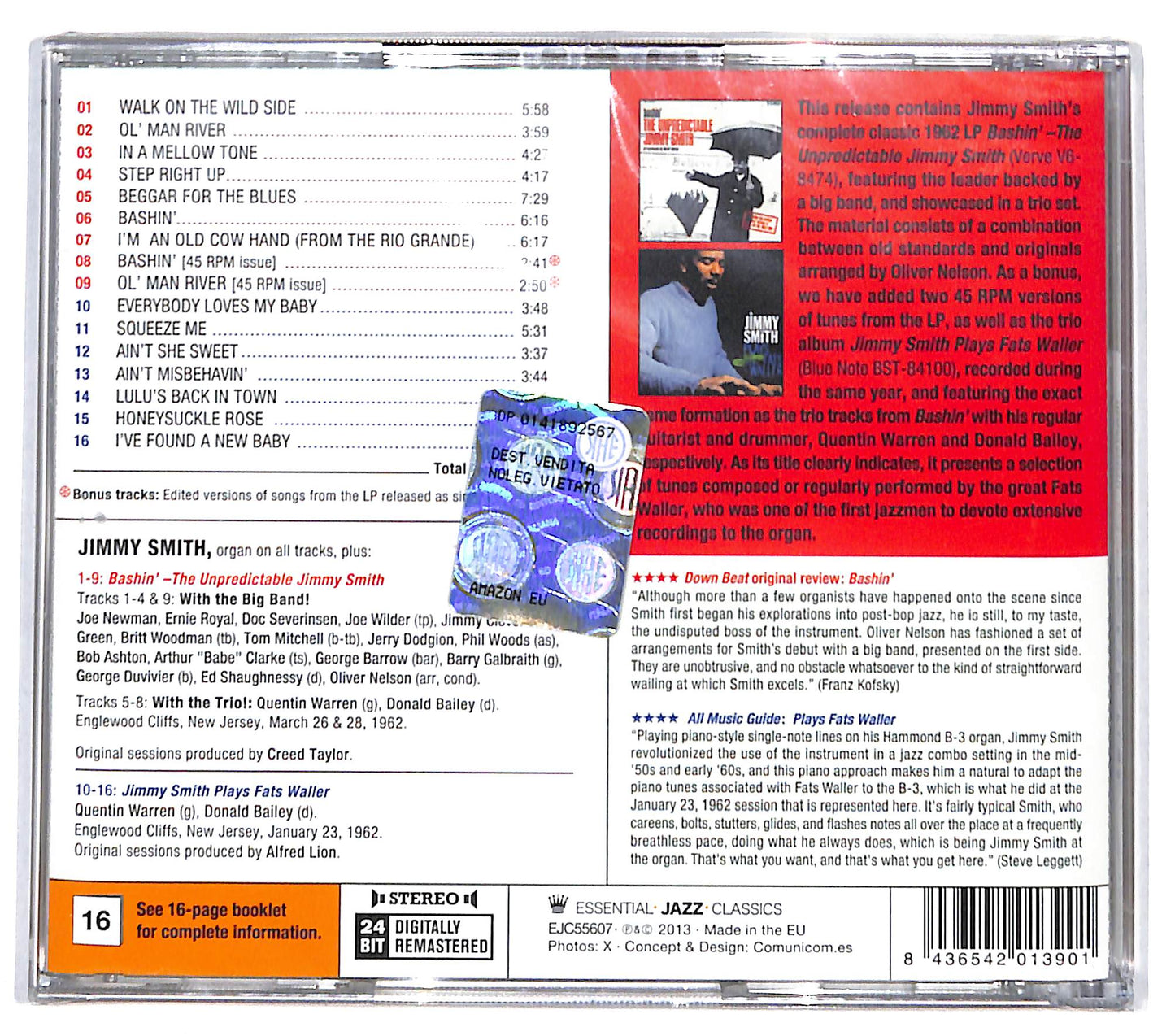 EBOND Jimmy Smith - Bashin': The Unpredictable Jimmy Smith CD CD131360