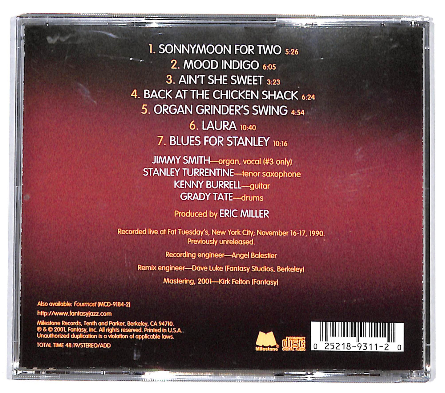 EBOND Jimmy Smith - Fourmost Return CD CD131361