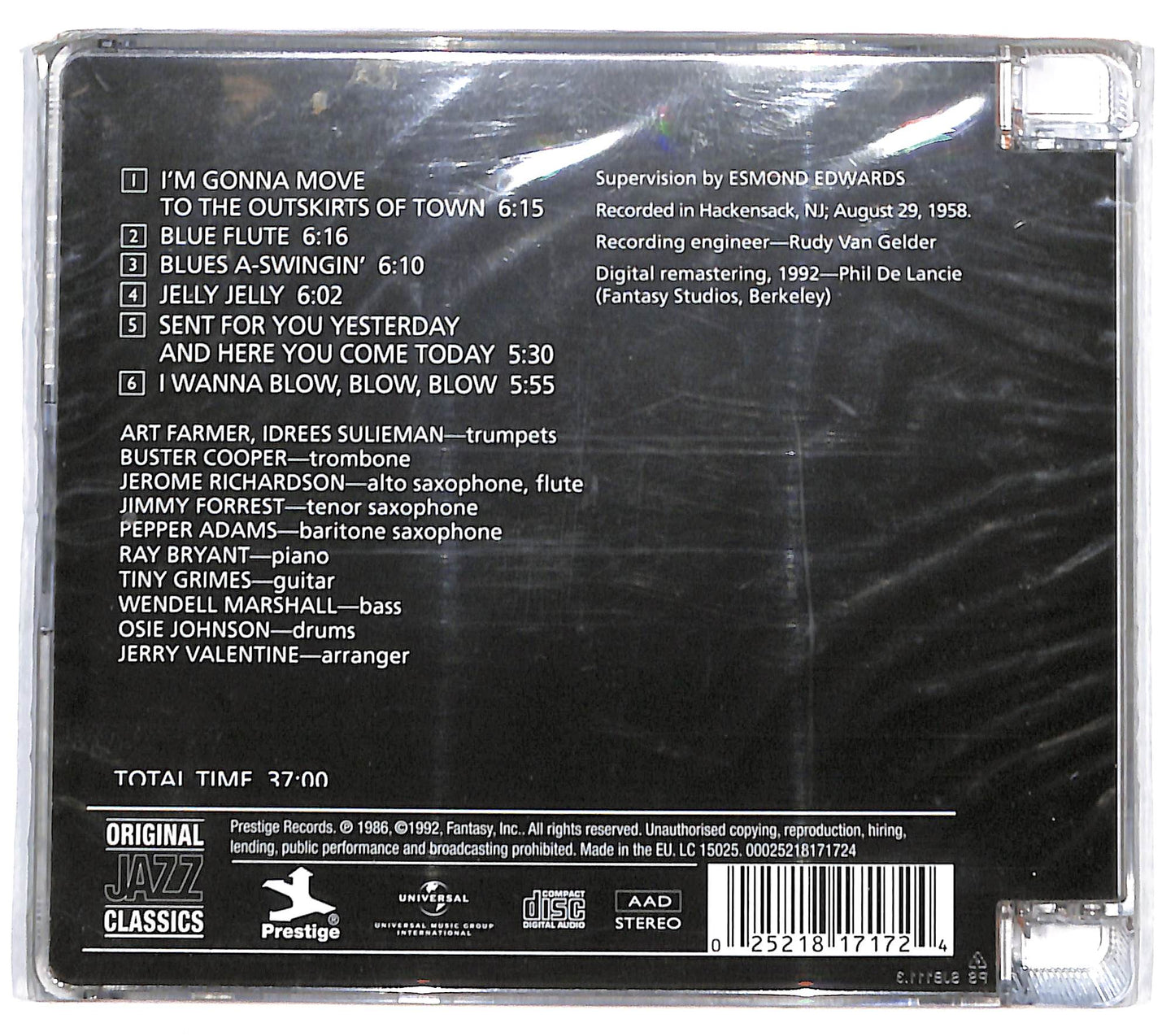 EBOND The Prestige Blues-Swingers - Outskirts Of Town SJB CD CD131418