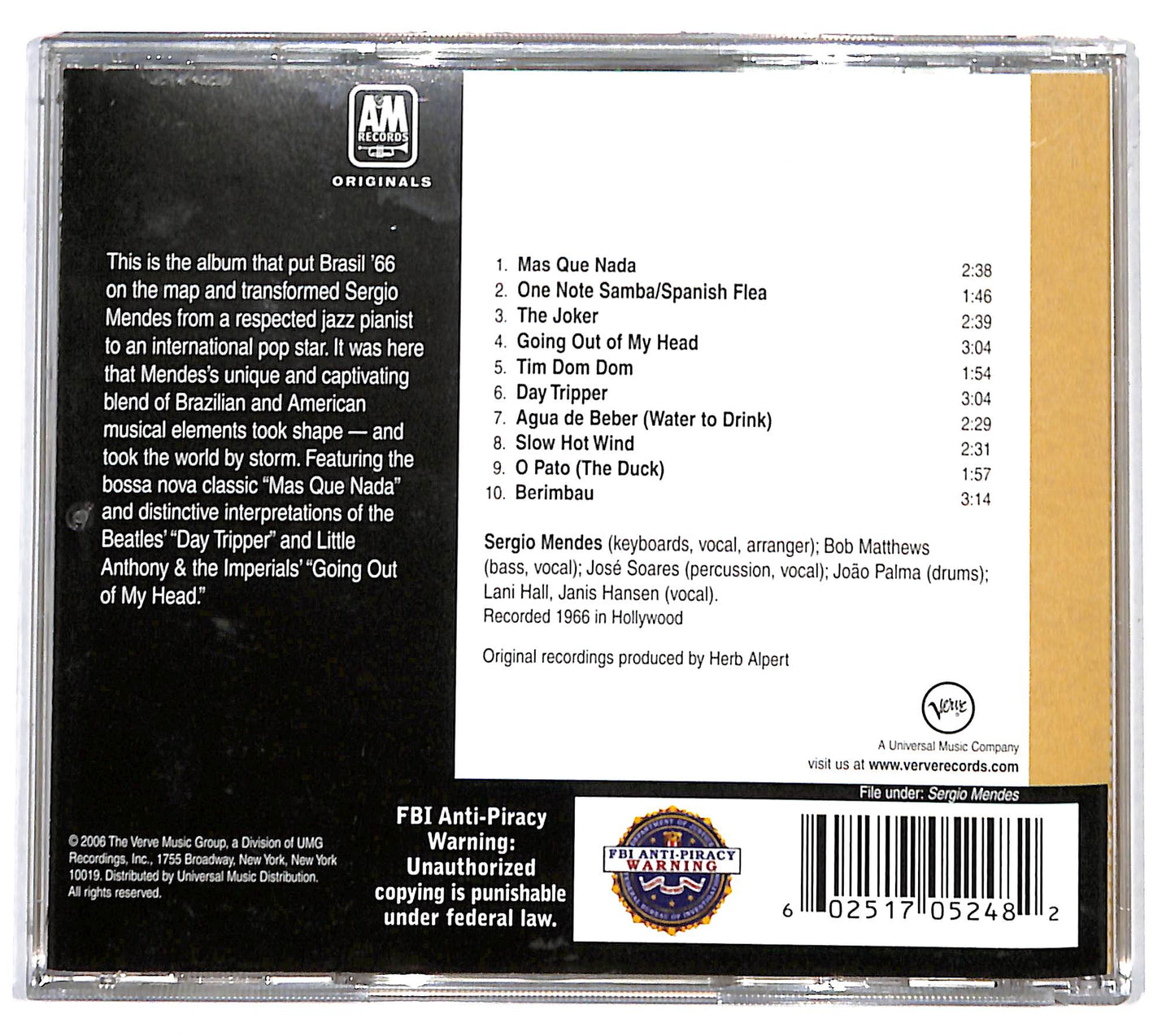 EBOND Herb Alpert Presents Sergio Mendes & Brasil '66 CD CD131424