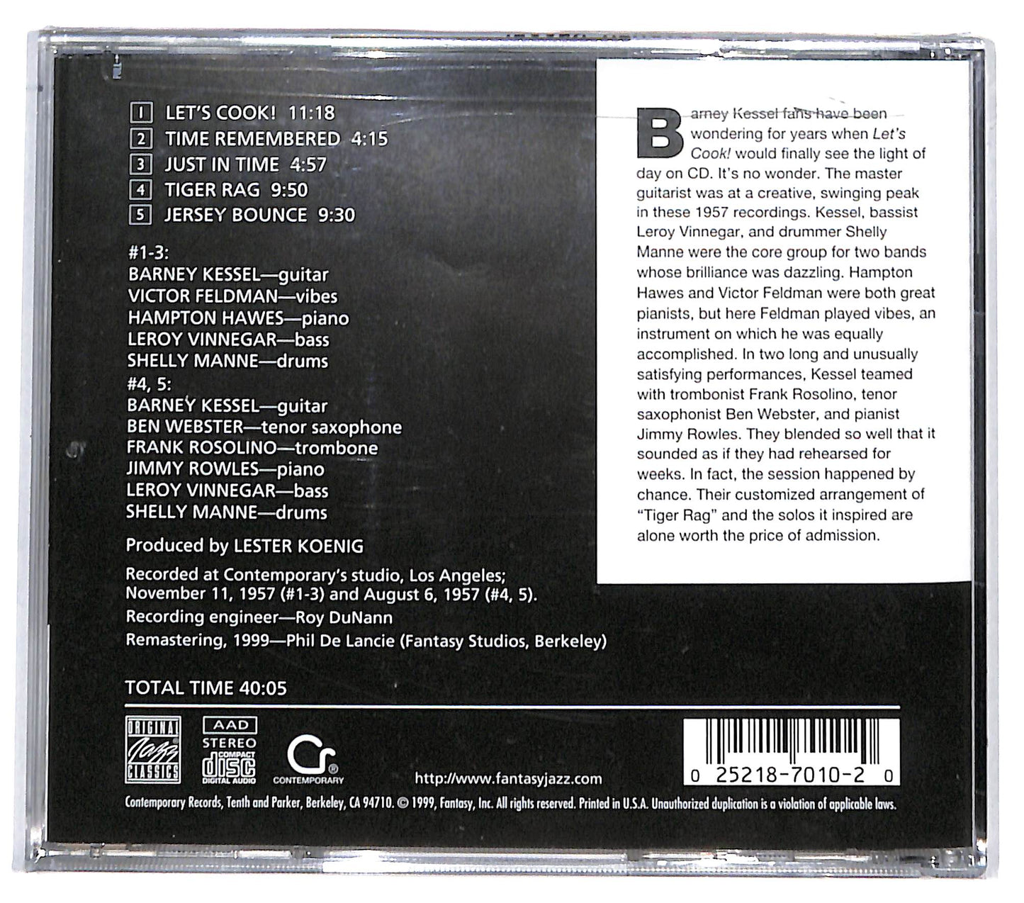 EBOND Barney Kessel - Let's Cook! CD CD131425