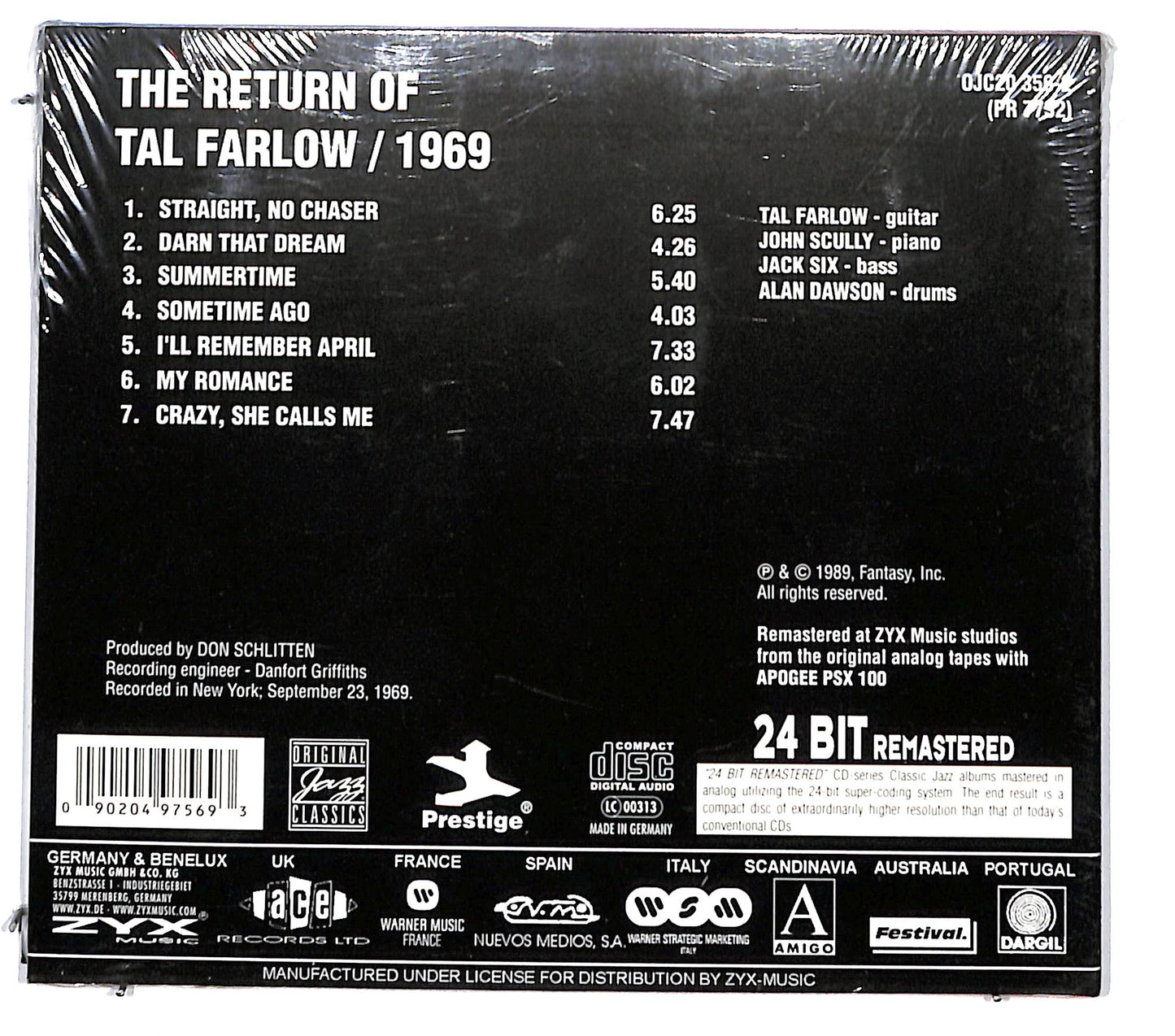 EBOND Tal Farlow - The Return Of Tal Farlow / 1969 DIGIPACK CD CD131428