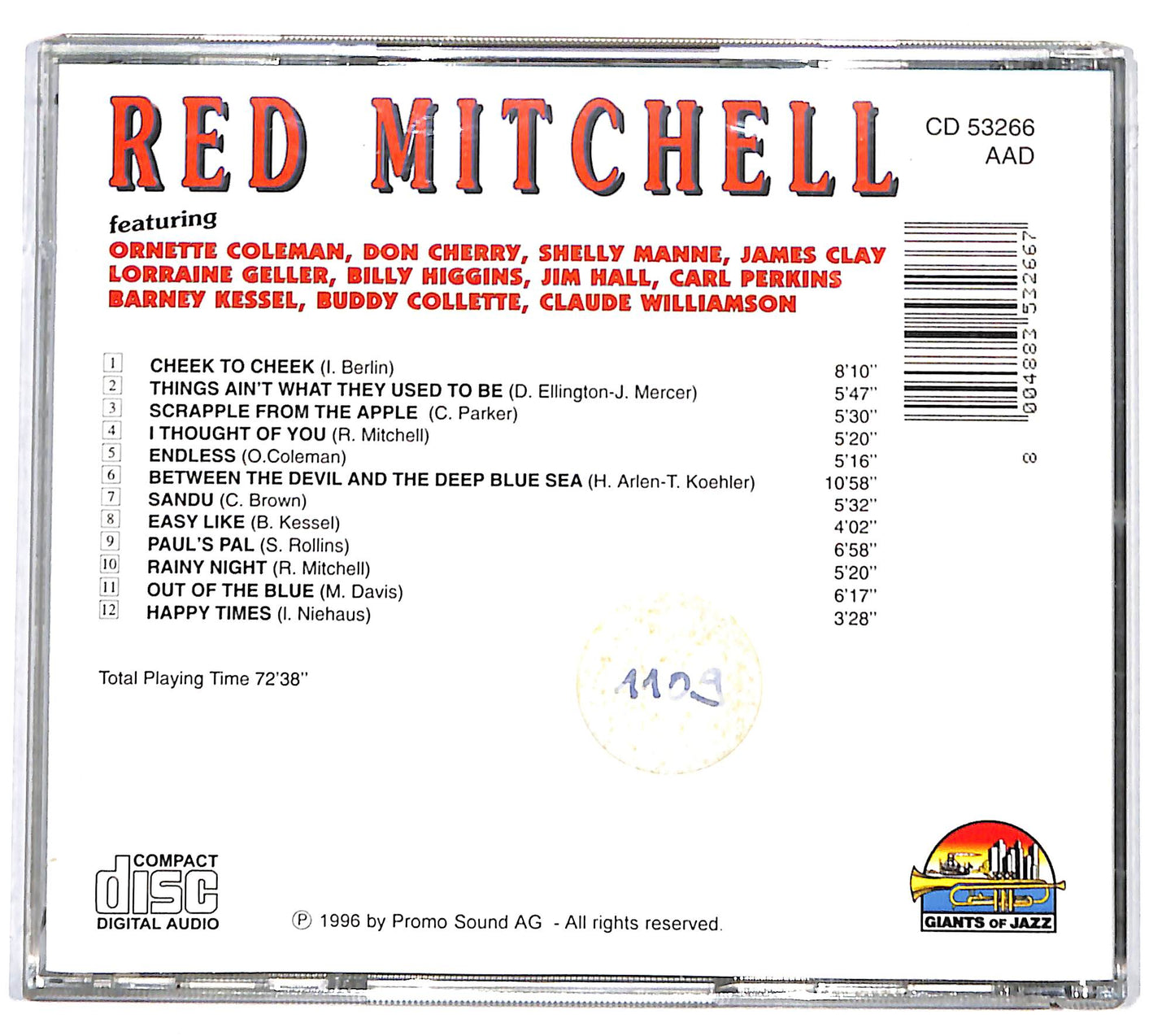 EBOND Red Mitchell - Red Mitchell CD CD131441