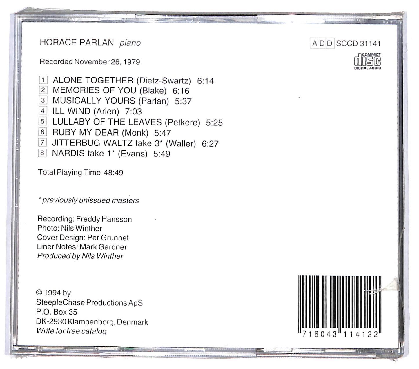 EBOND Horace Parlan - Musically Yours CD CD131503