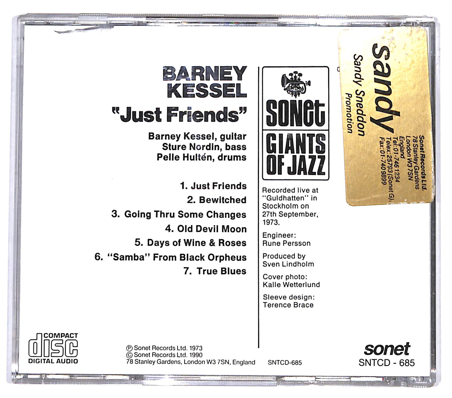 EBOND Barney Kessel - Just Friends CD CD131506