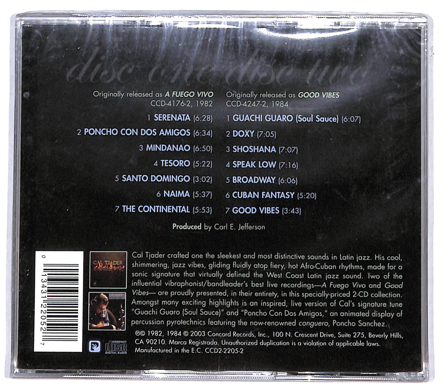 EBOND Cal Tjader - Cool Fire (A Fuego Vivo + Good Vibes) CD CD131509