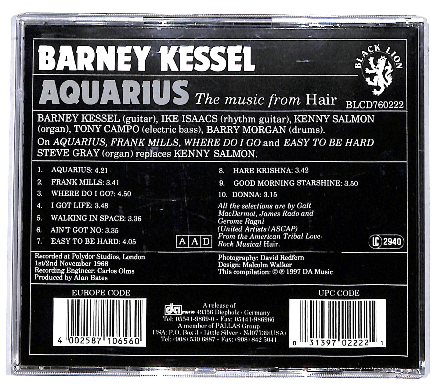 EBOND Barney Kessel - Aquarius (The Music From Hair) CD CD131522