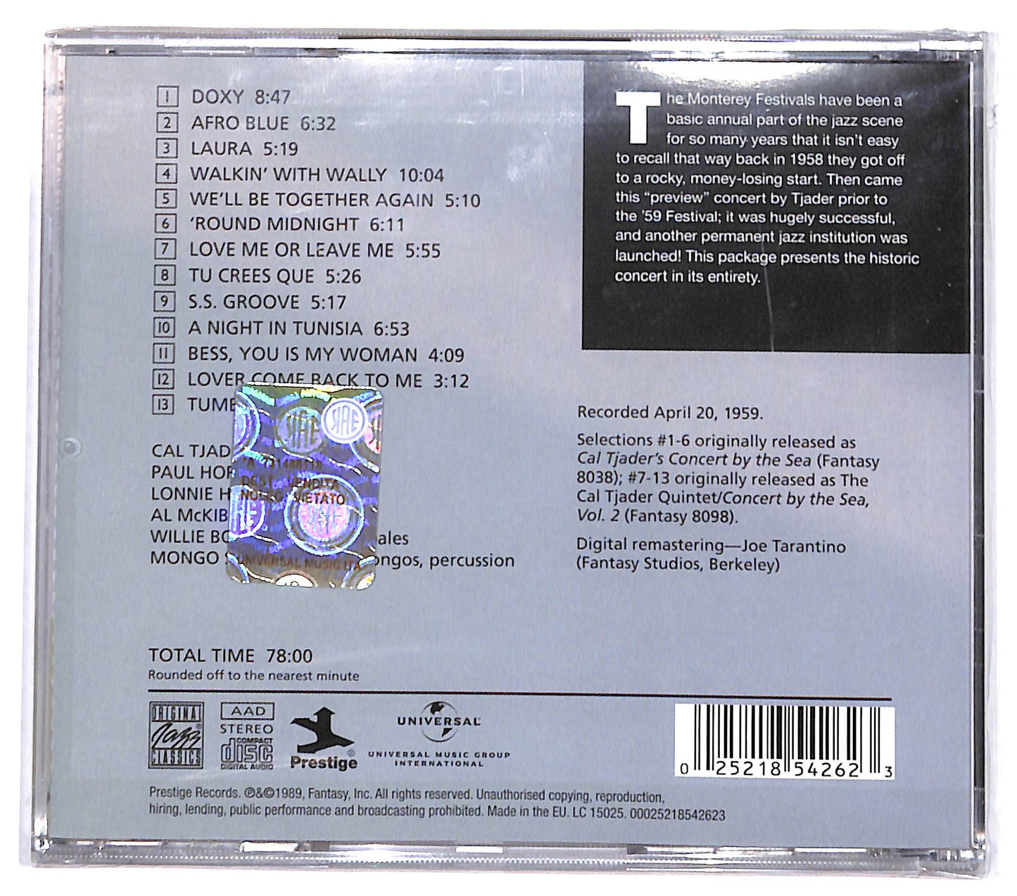 EBOND Cal Tjader - Monterey Concerts CD CD131524