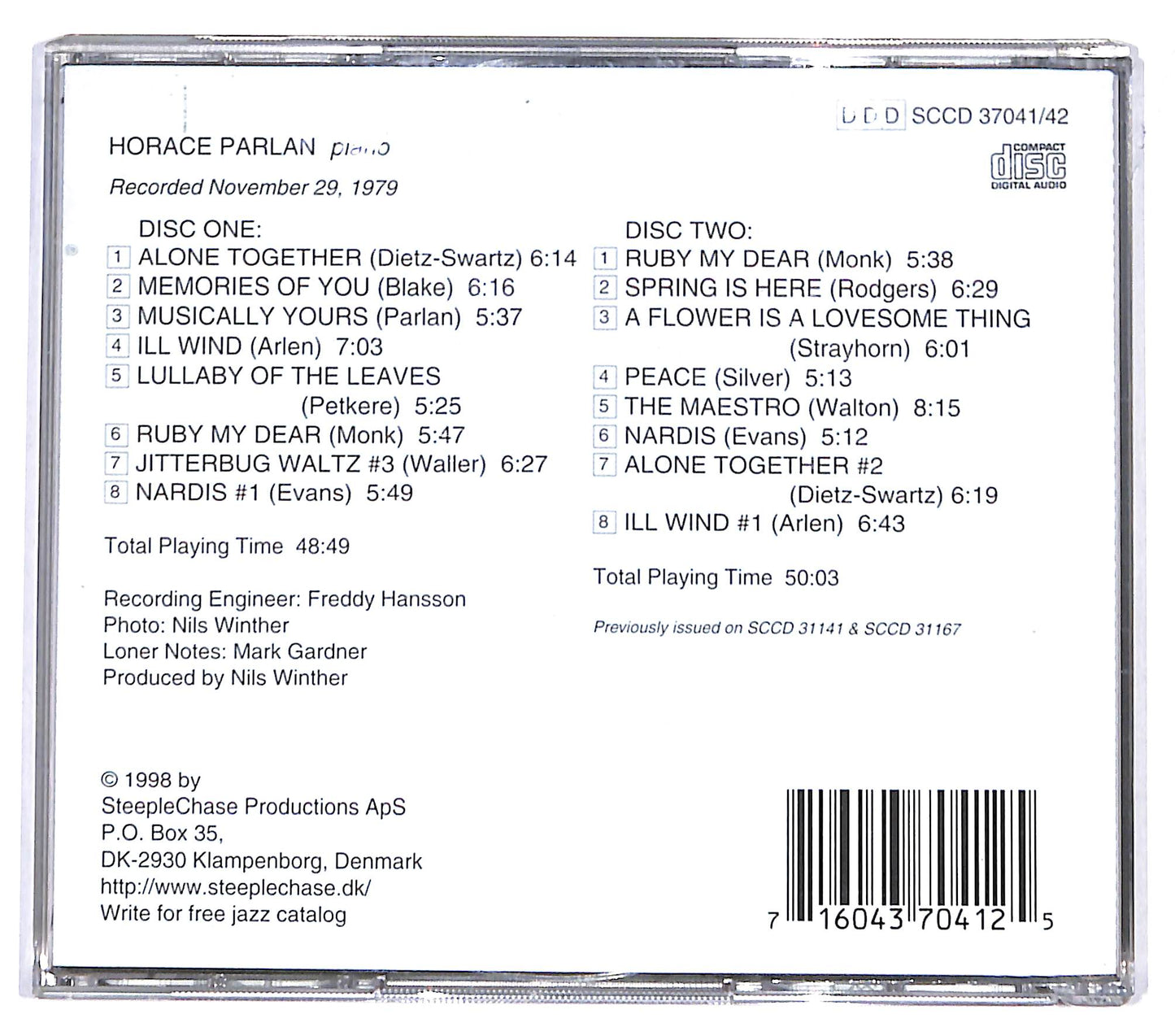 EBOND Horace Parlan - Alone CD CD131535