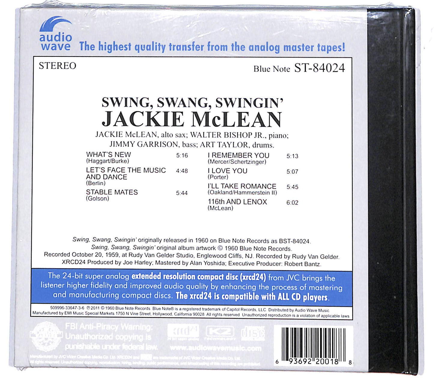EBOND Jackie McLean - Swing, Swang, Swingin' DIGIPACK CD CD131551