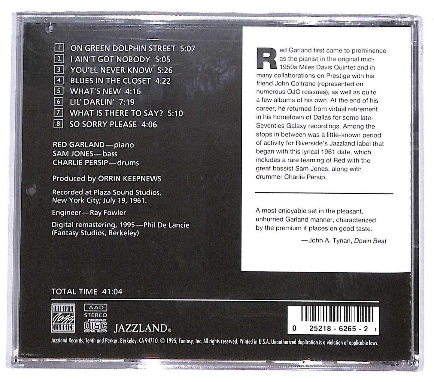 EBOND The Red Garland Trio - Bright And Breezy CD CD131556