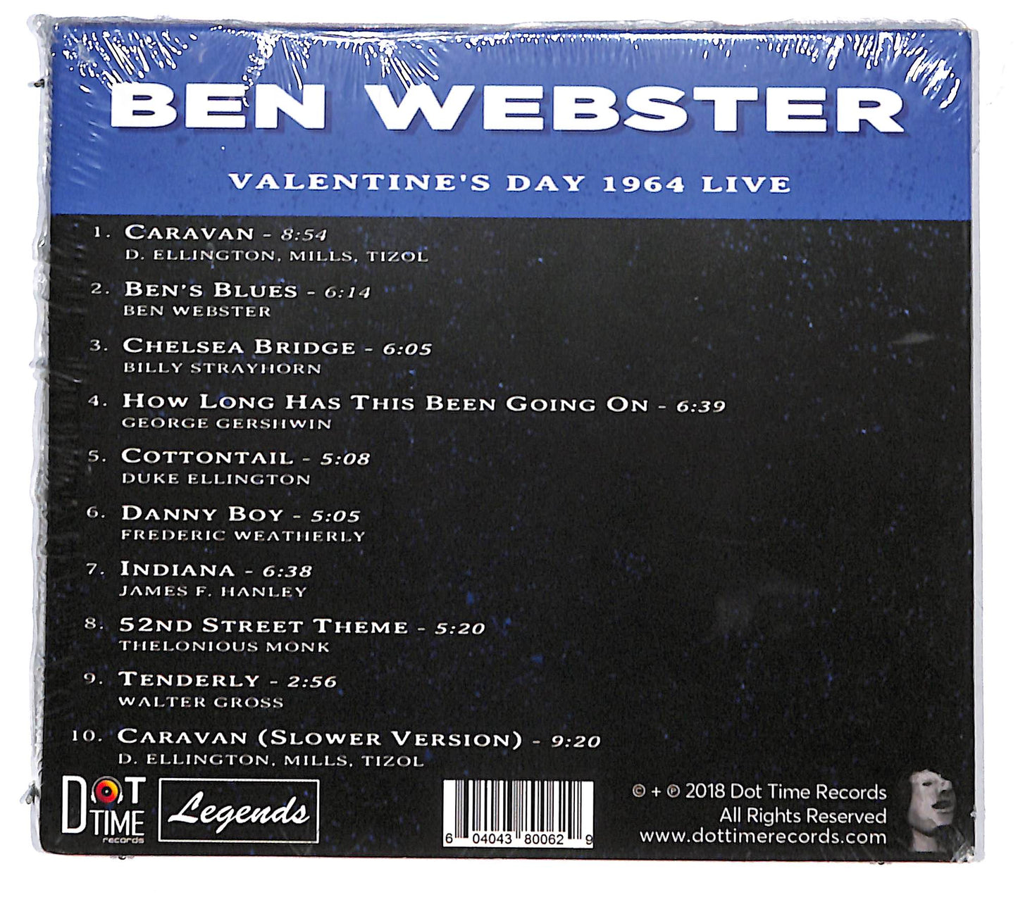 EBOND Ben Webster - Valentine's Day 1964 Live DIGIPACK CD CD131603