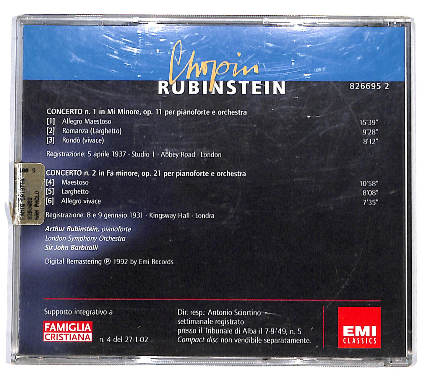 EBOND Chopin Rubinstein - i grandi concerti EDITORIALE CD CD131717