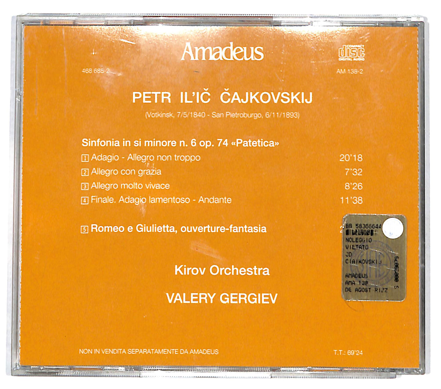 EBOND Čajkovskij - Sinfonia n. 6 Romeo e Giulietta CD CD131720