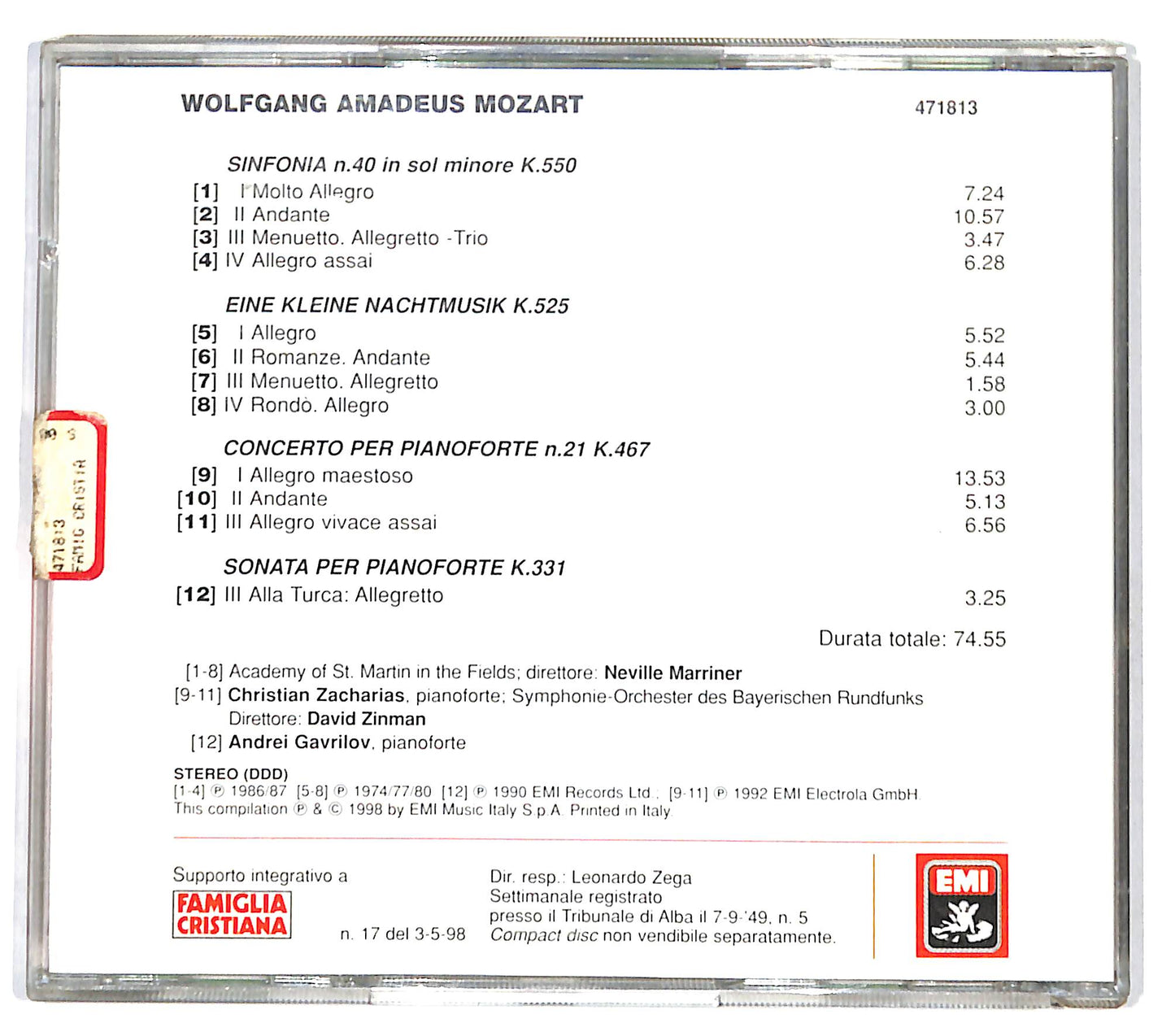 EBOND Wolfgang Amadeus Mozart - Amadeus Mozart i Grandi Compositori CD CD131721