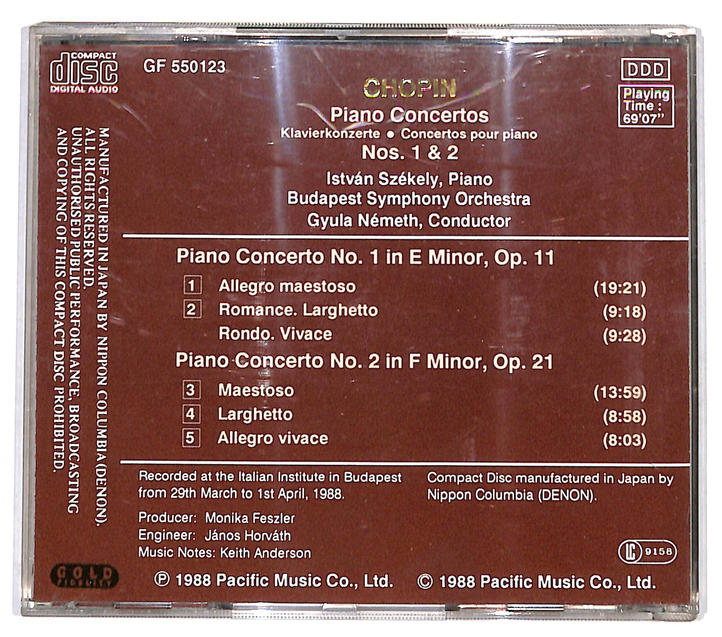 EBOND Chopin - piano Concertos Nos. 1 & 2 CD CD131764