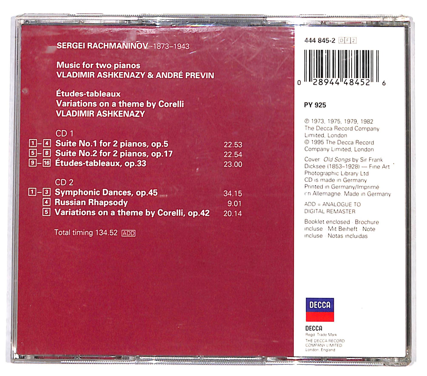 EBOND Rachmaninov - Music For 2 Pianos CD CD131771