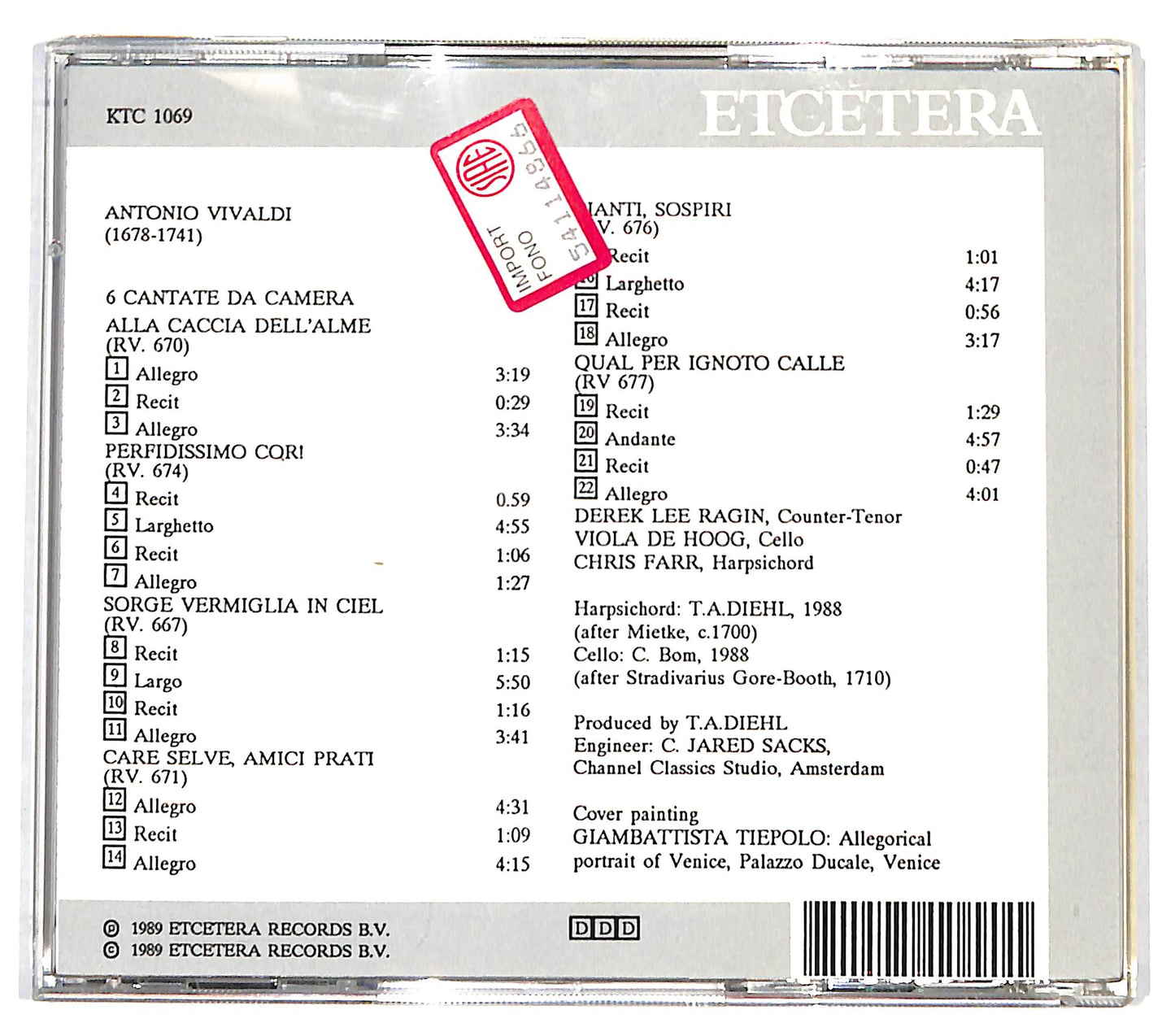 EBOND Vivaldi Cantatas - Derek Lee Ragin CD CD131802