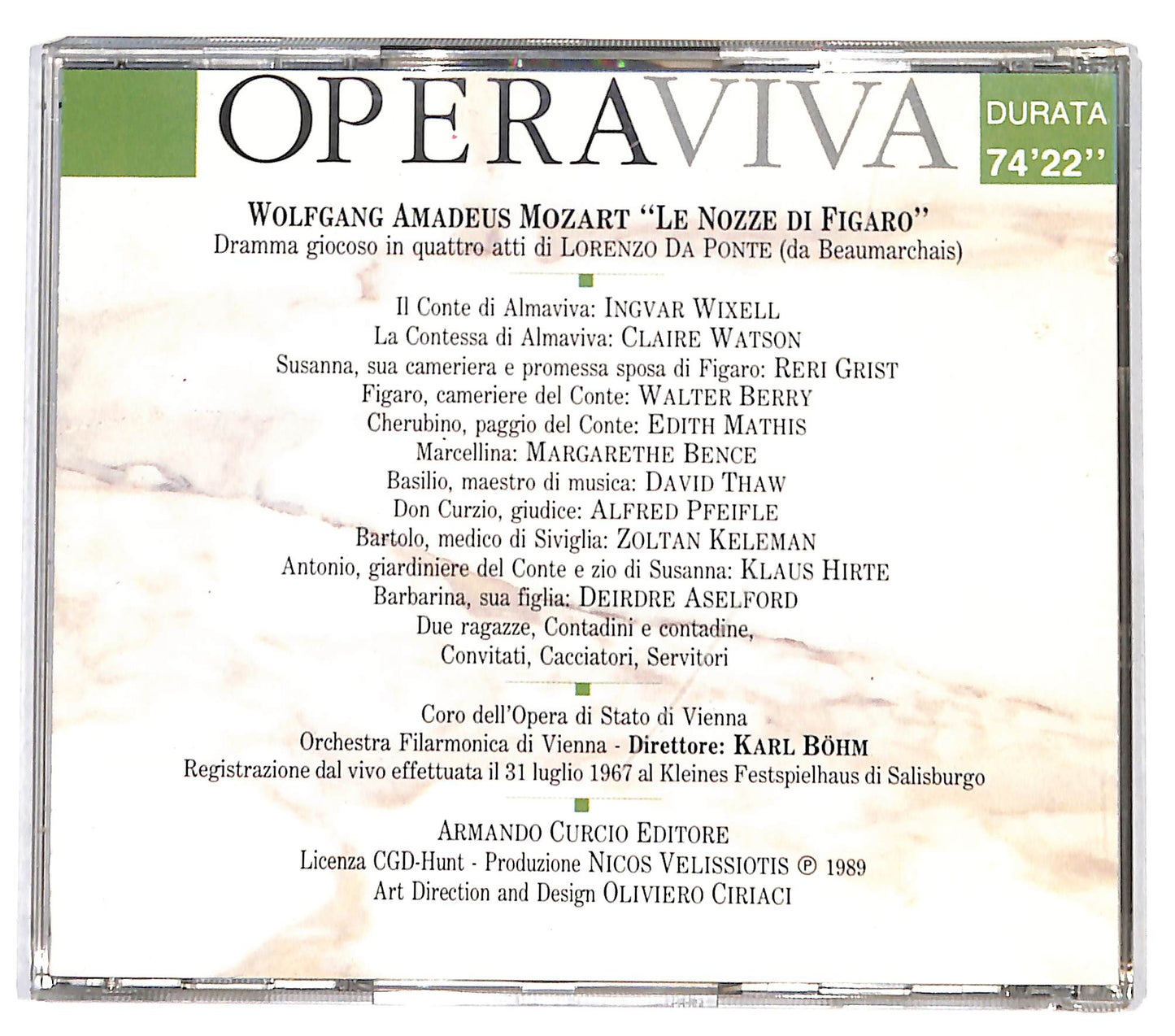EBOND Mozart - Le Nozze di Figaro - OperaViva CD CD131848