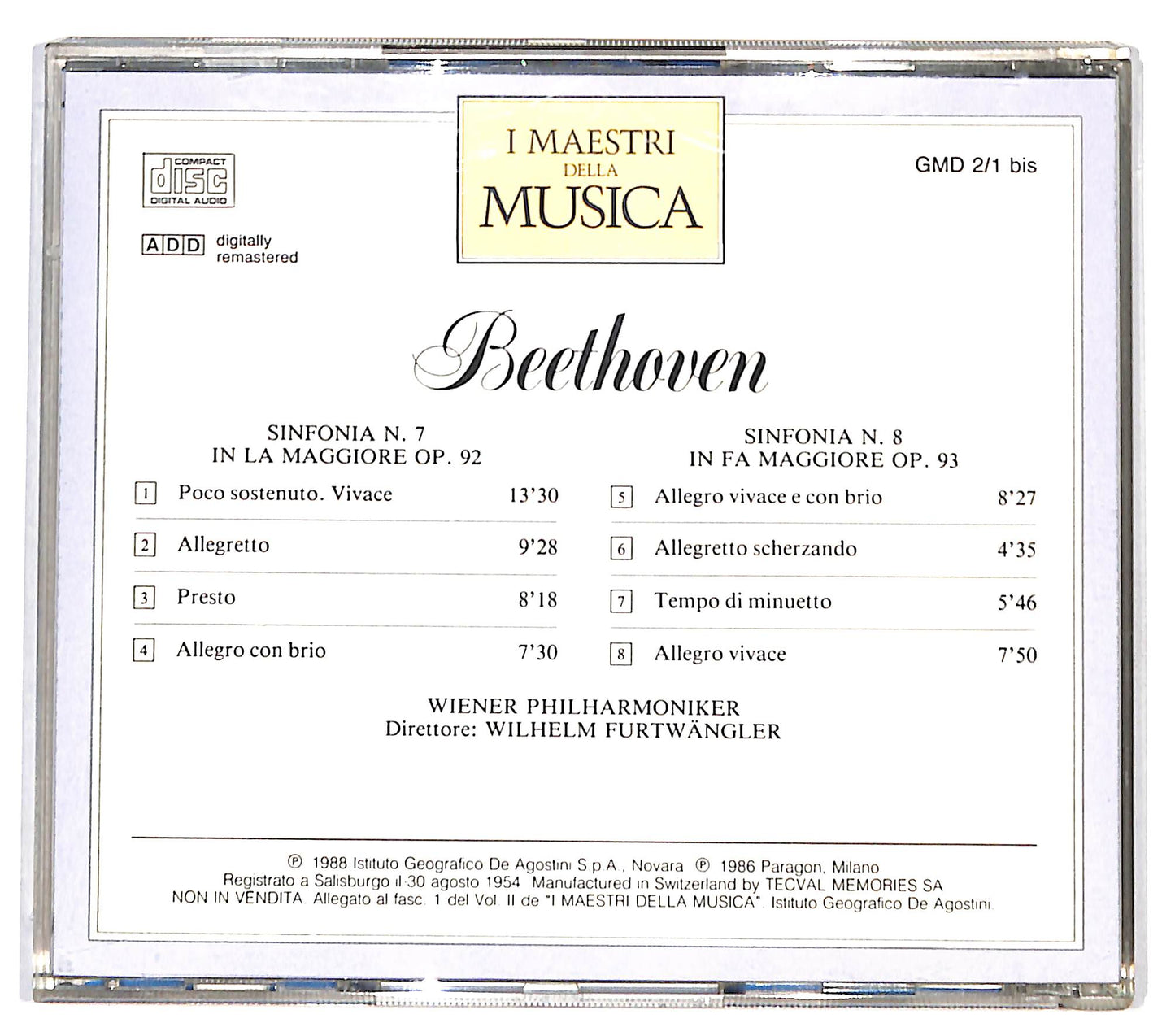 EBOND Beethoven - Sinfonia n.7 n.8 CD CD131856