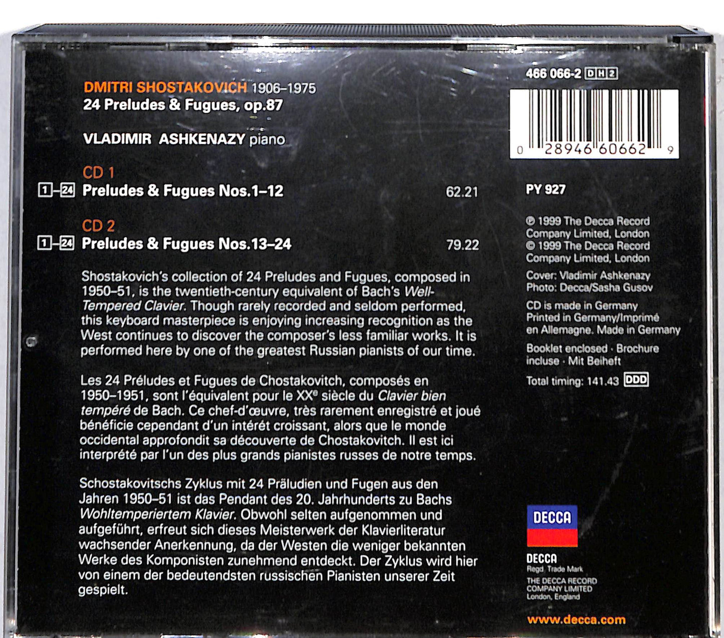 EBOND Shostakovich - 24 Preludes & Fugues CD CD131911