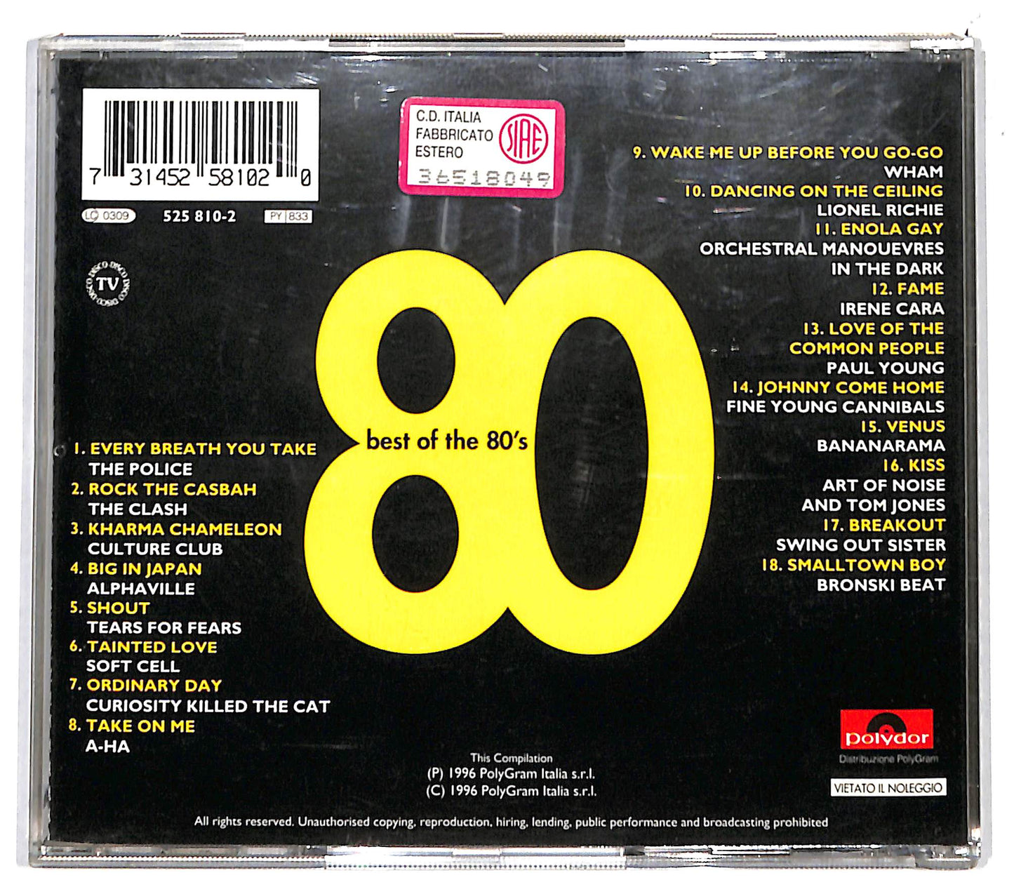 EBOND Various - Best Of The 80's CD CD132021