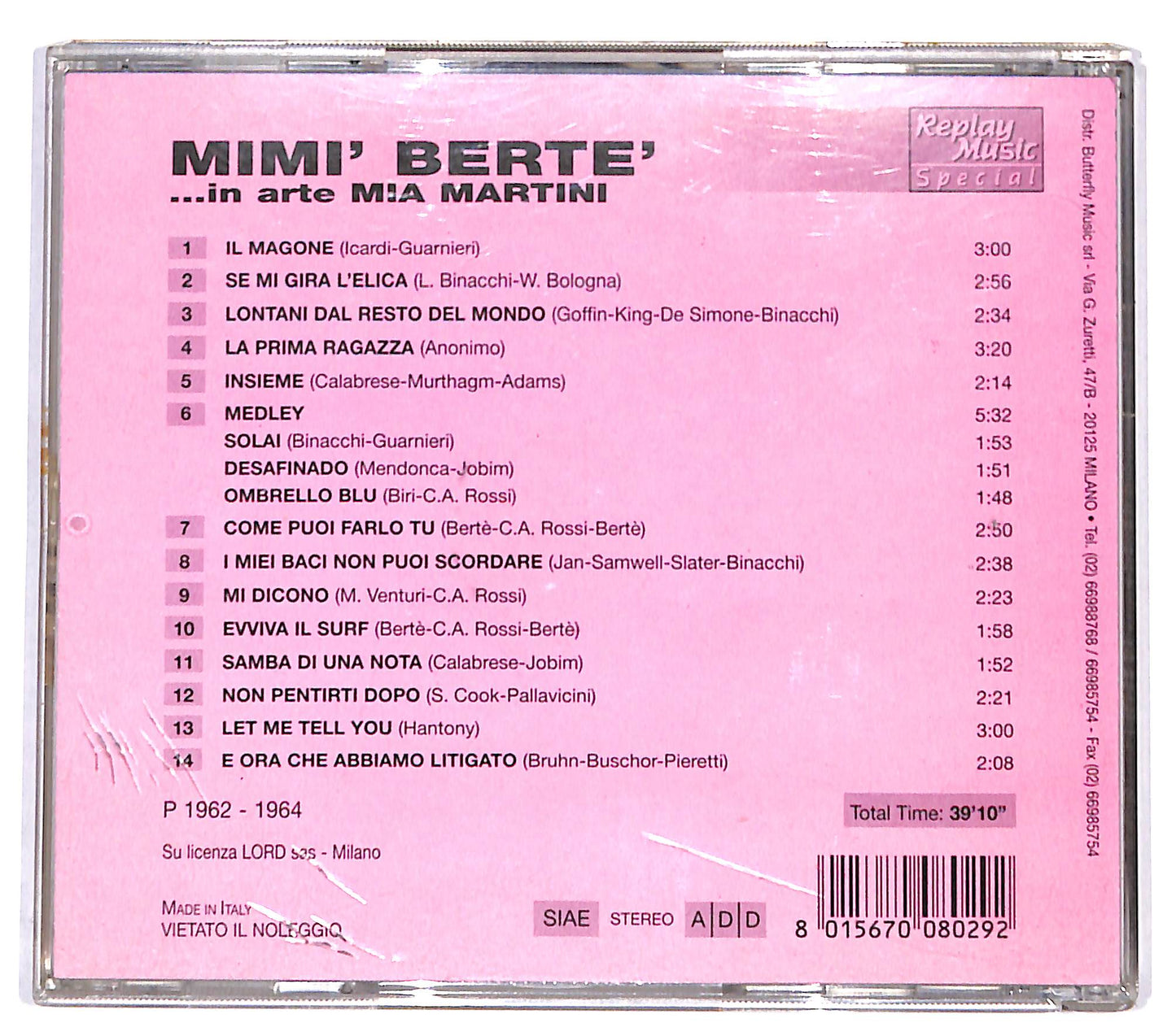 EBOND Mimi Berte - ...In Arte Mia Martini CD CD132103
