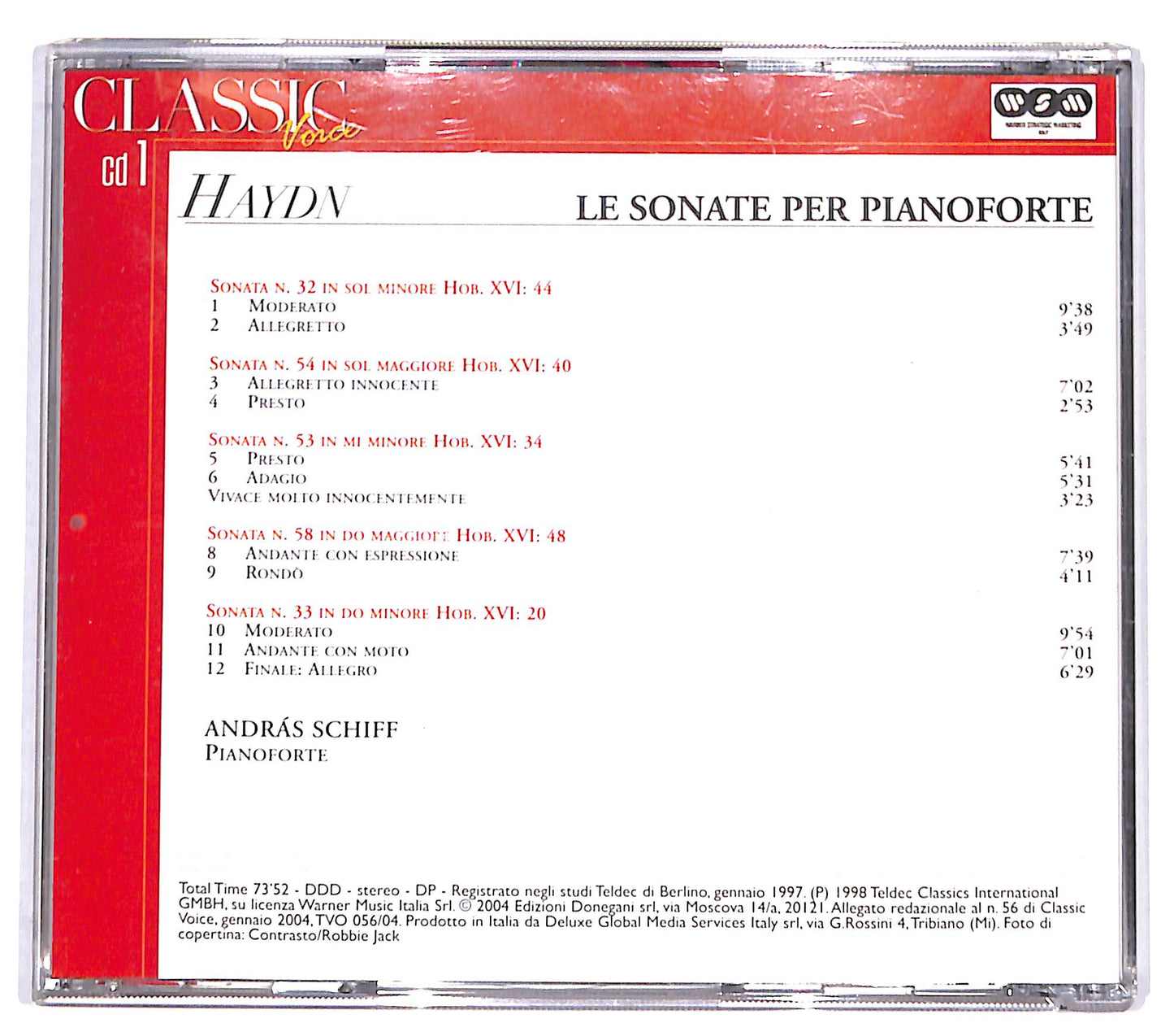 EBOND Haydn Andras Schiff - Le Sonate Per Pianoforte CD CD132124