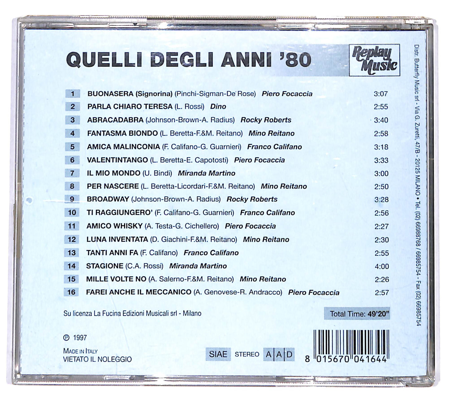 EBOND Various - Quelli Degli Anni '80 CD CD132126