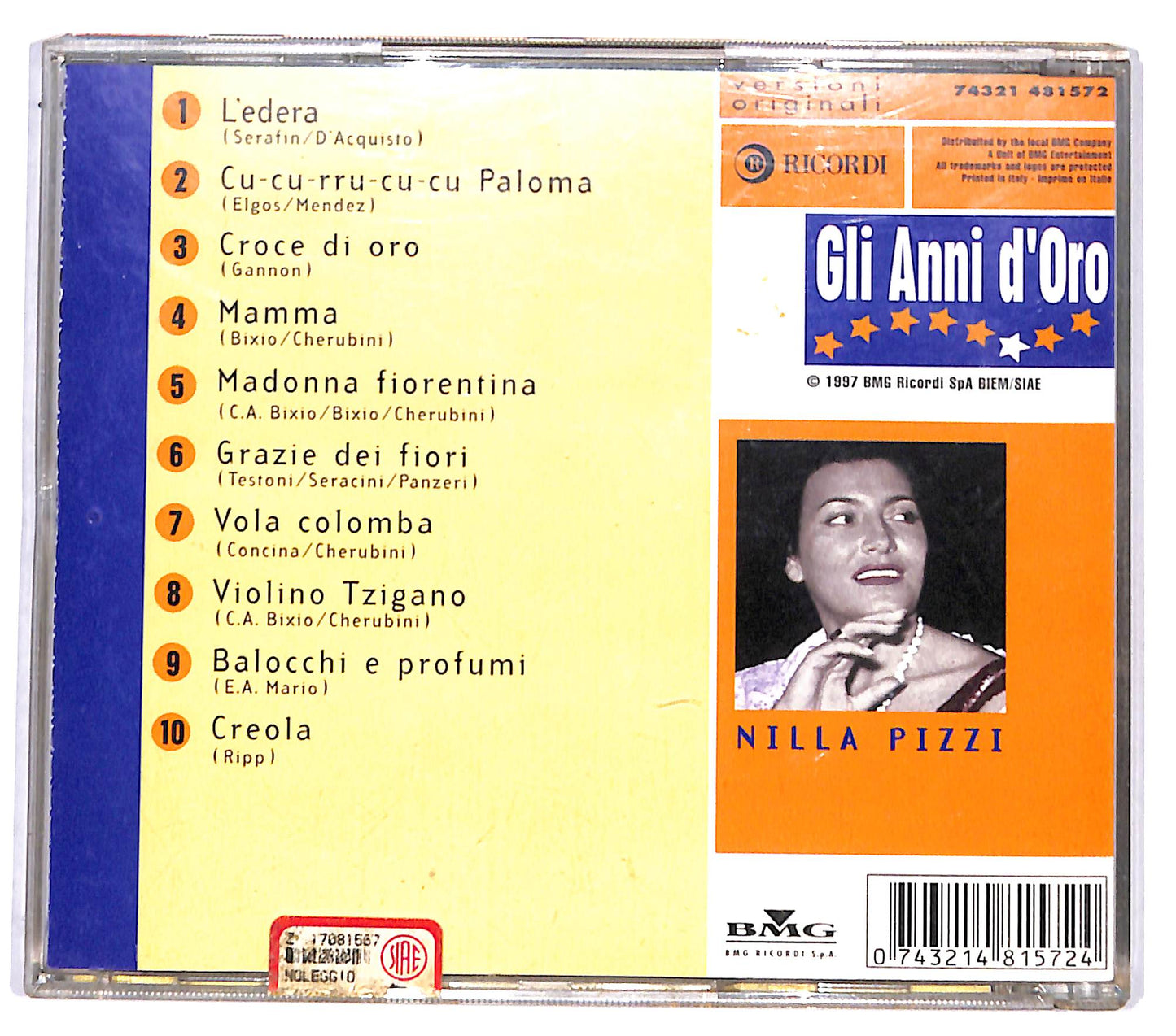 EBOND Nilla Pizzi - Gli anni d'oro CD CD132127