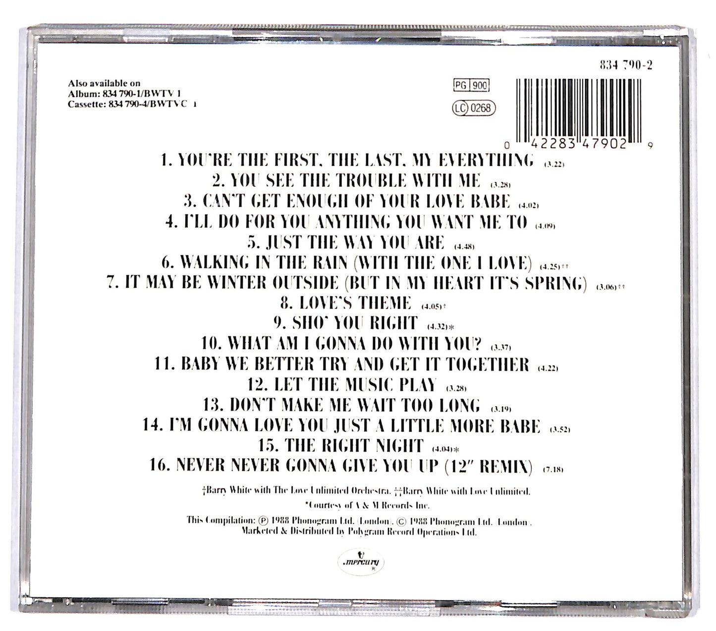 EBOND Barry White - The Collection CD CD132232