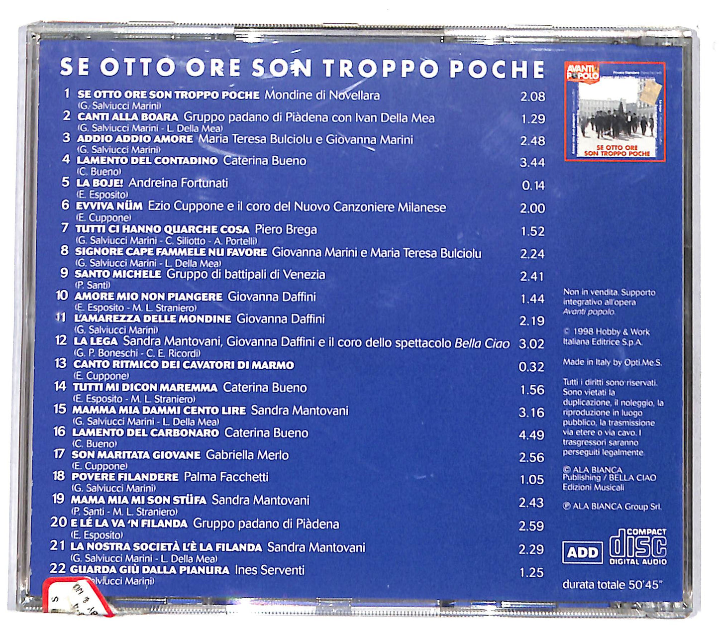 EBOND Various - Se Otto Ore Son Troppo Poche CD CD132522
