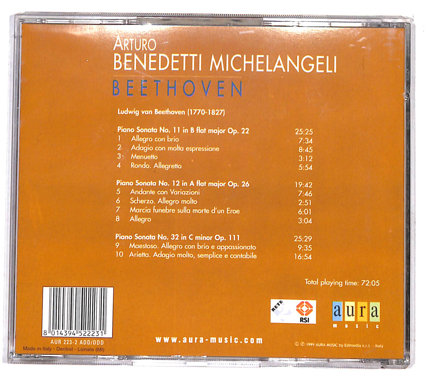 EBOND Arturo Benedetti Michelangeli - Beethoven CD CD132537