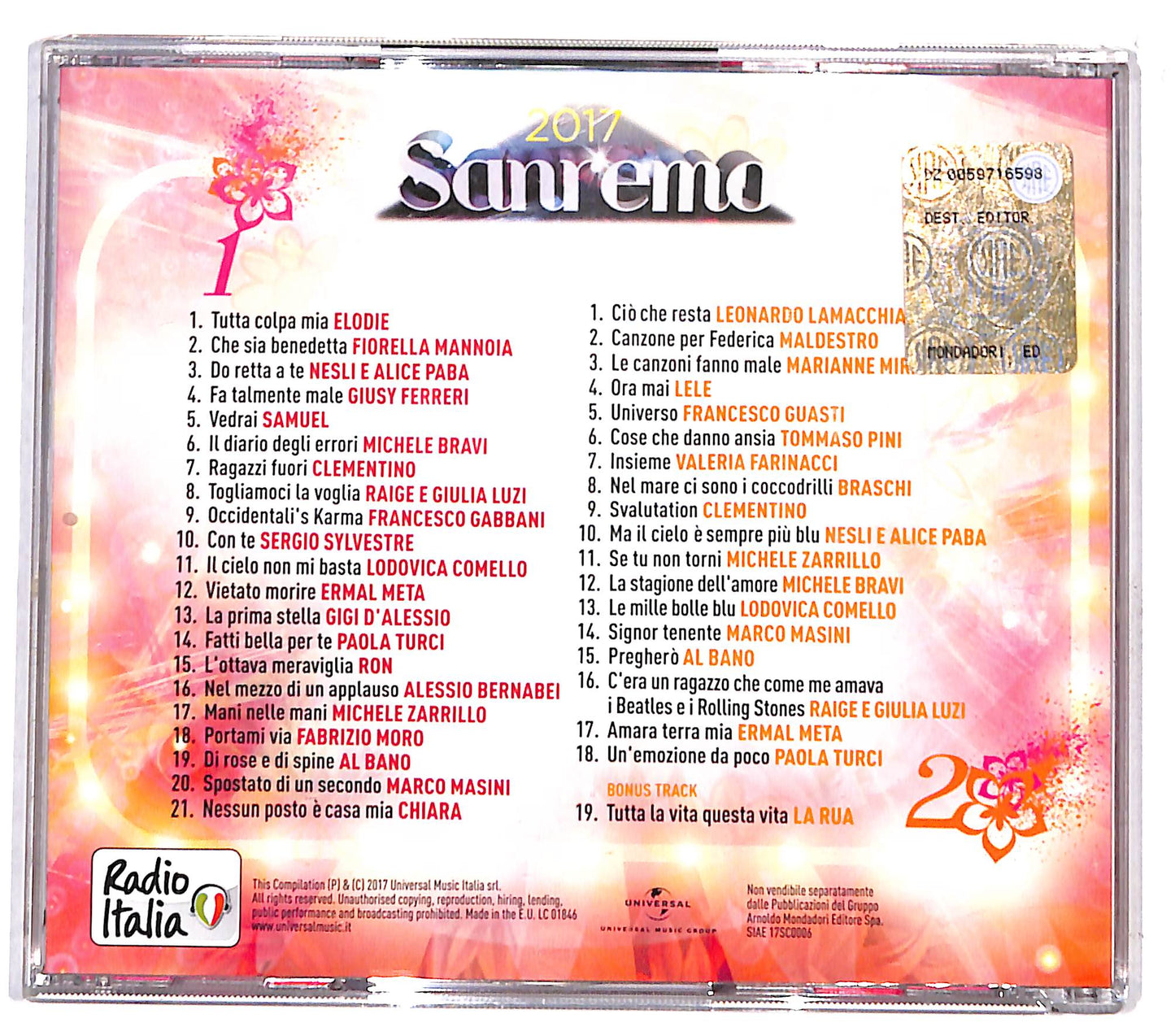 EBOND Various - Sanremo 2017 CD CD132555