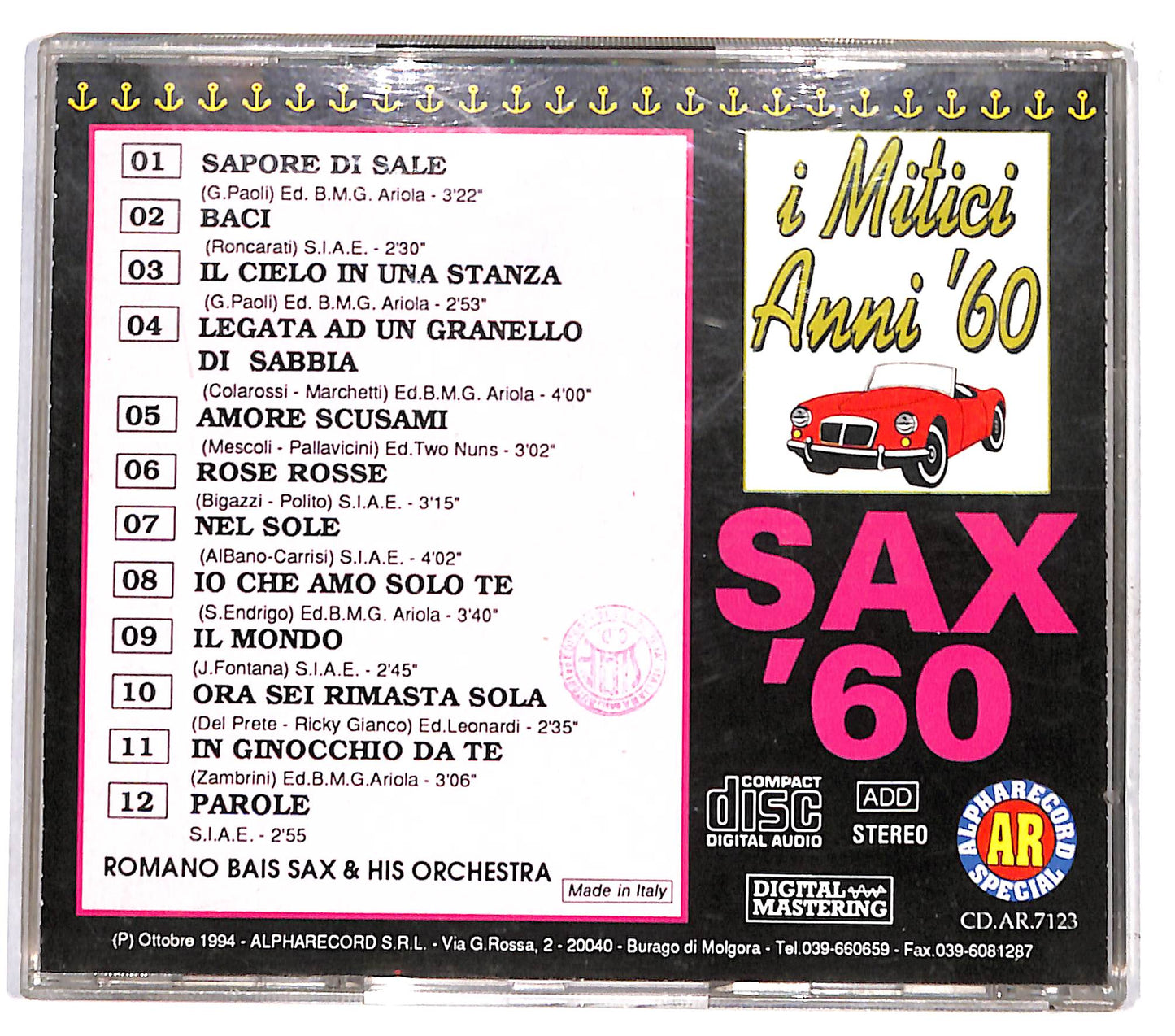 EBOND Various - I Mitici anni 60 - Sax '60 CD CD132558