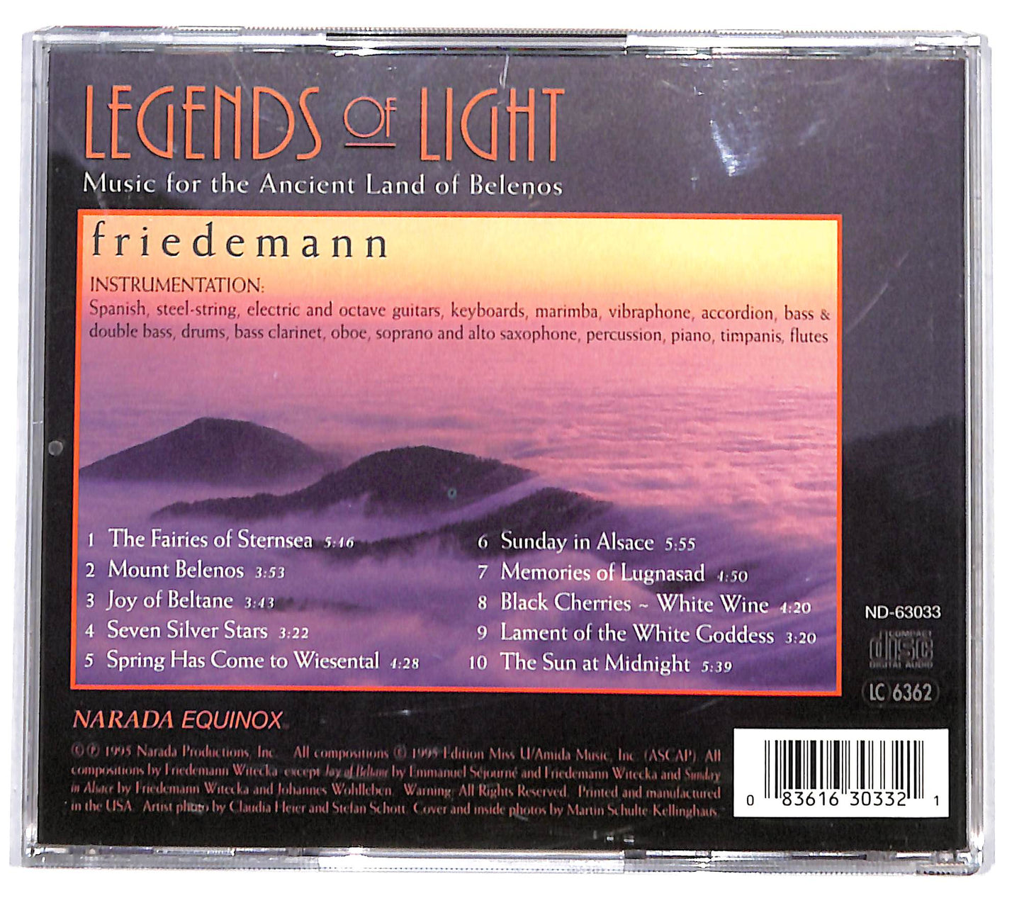 EBOND Friedemann - Legends Of Light CD CD132647