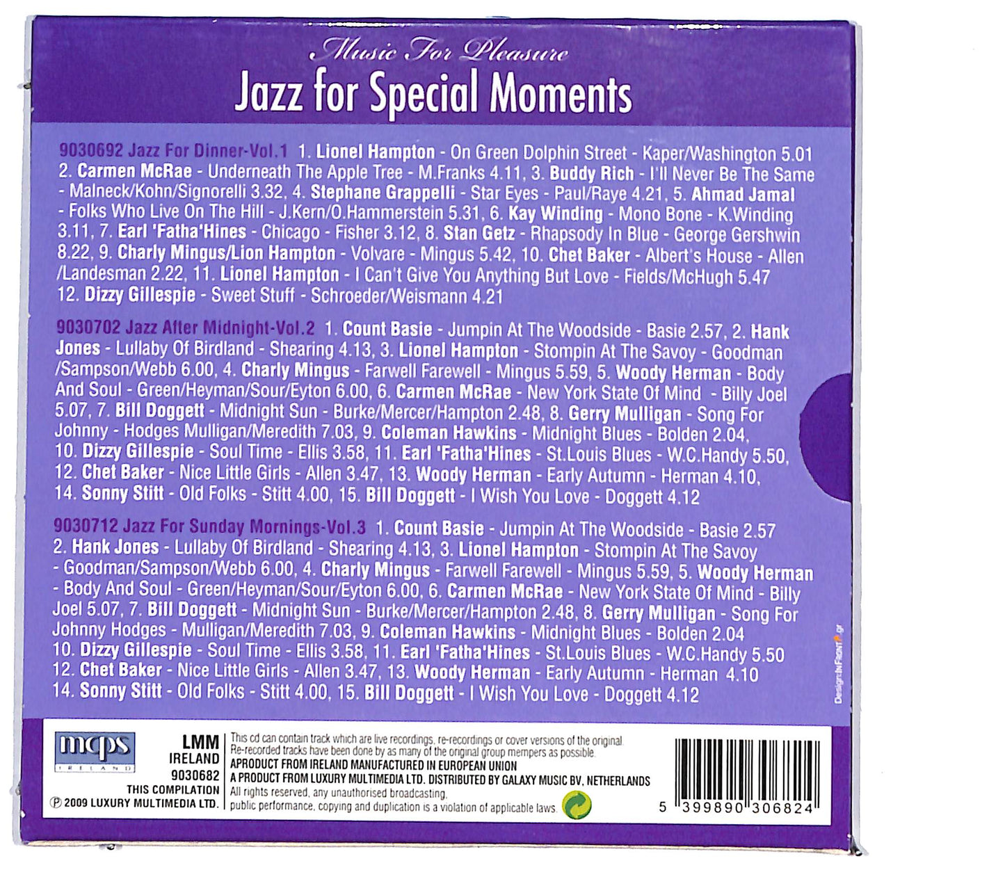 EBOND Various - Jazz For Special Moments CD CD132712