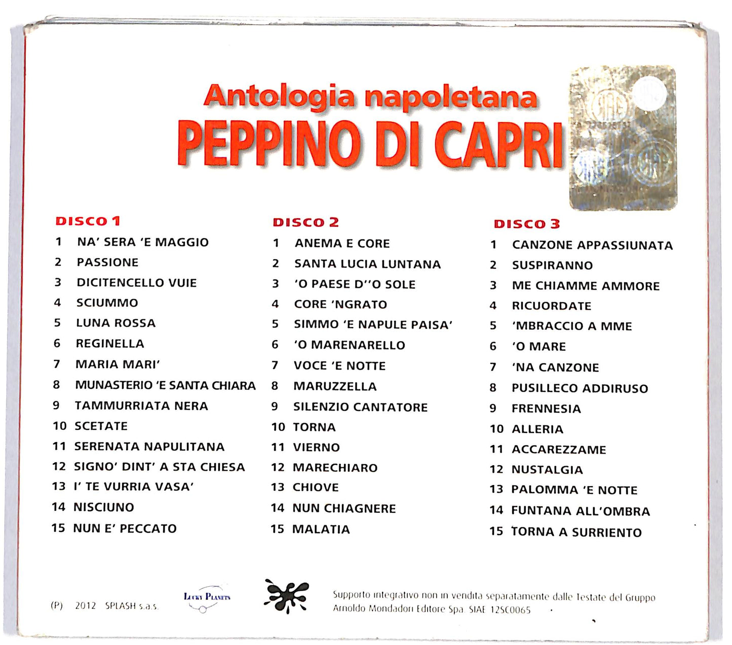 EBOND Peppino Di Capri - Antologia Napoletana CD CD132729