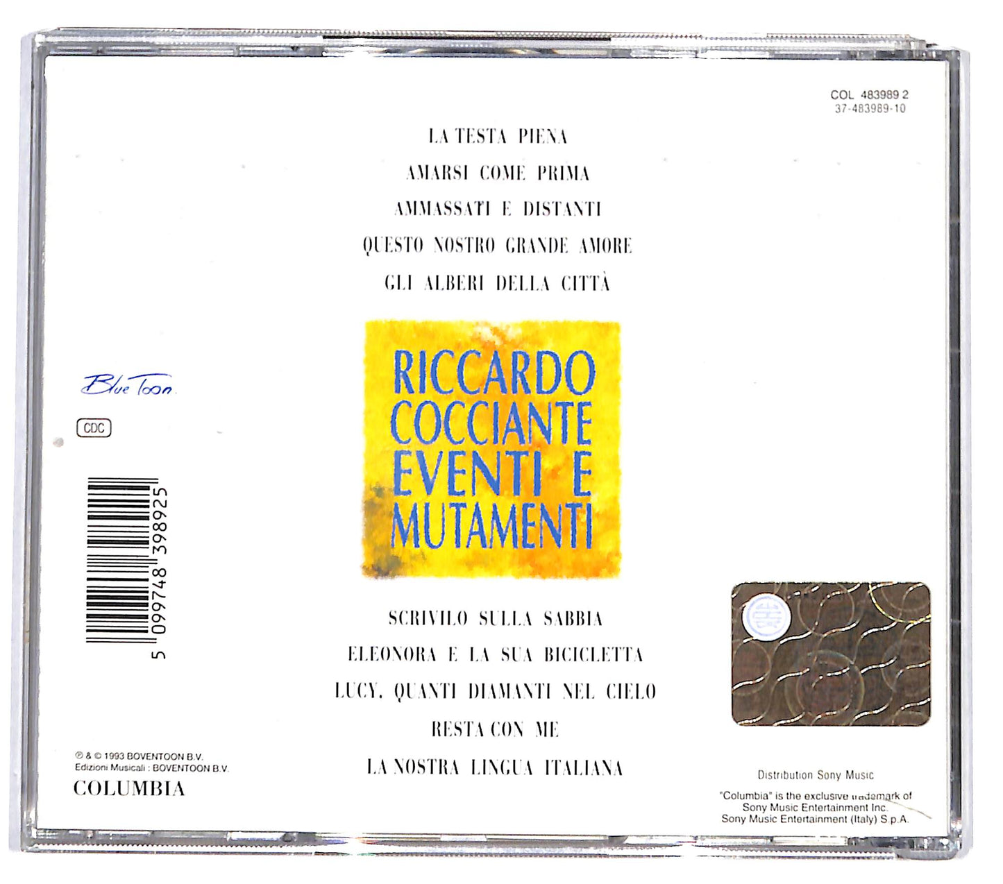 EBOND Riccardo Cocciante - Eventi E Mutamenti CD CD132751