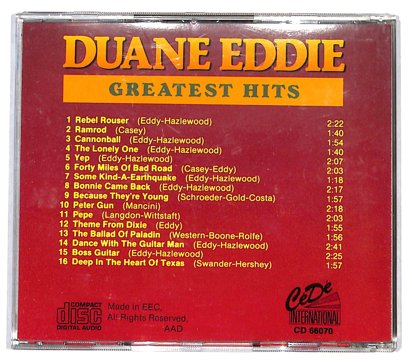 EBOND Duane Eddie - Greatest Hits CD CD132815