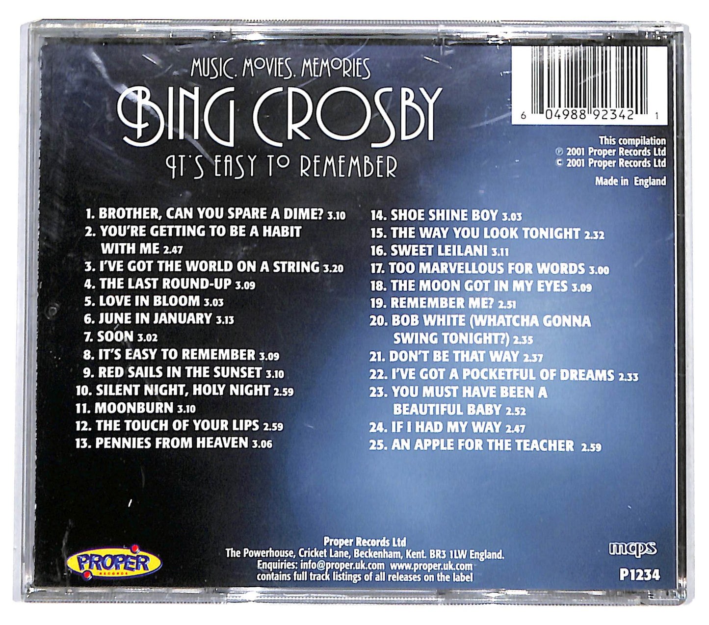 EBOND Bing Crosby - Music Movies Memories CD CD132825