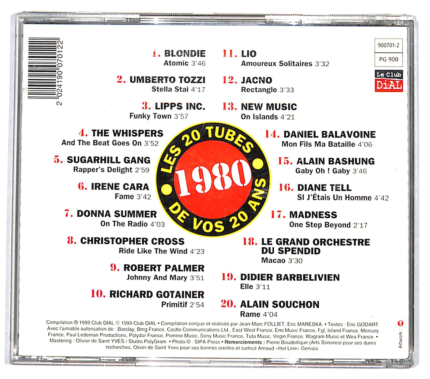 EBOND Various - Les 20 Tubes De Vos 20 Ans 1980 CD CD132834