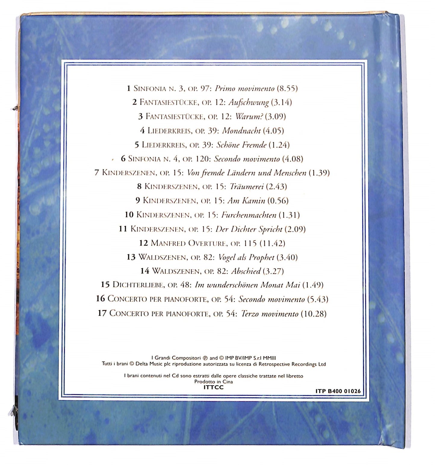 EBOND Schumann - Musica E Letteratura CD CD133223